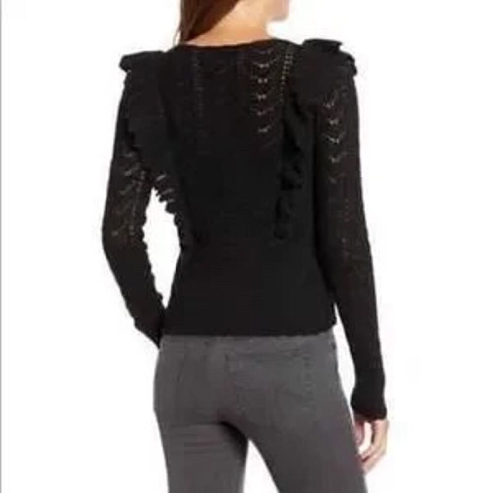 Rachel Parcell Pointelle Ruffle Sweater - Picture 2 of 8